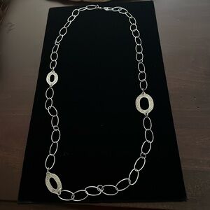 Silpada sterling silver long oval chain necklace